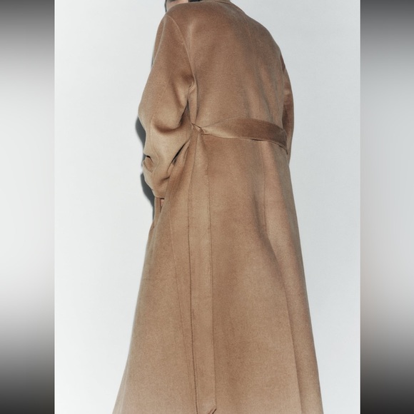 Zara double faced wool camel coat - Picture 9 of 12